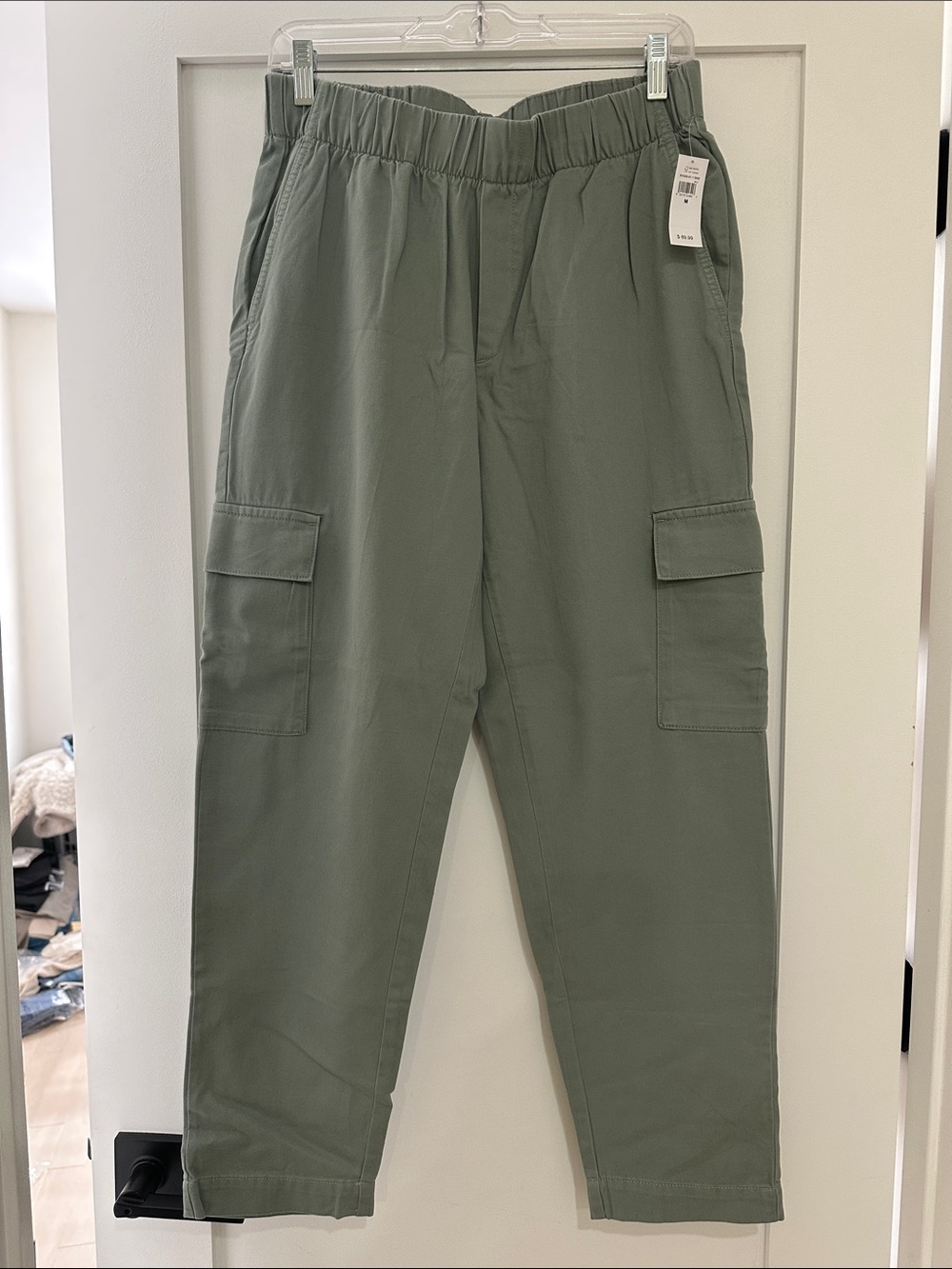 GAP Olive Green Cargo Pants with Elastic Waist